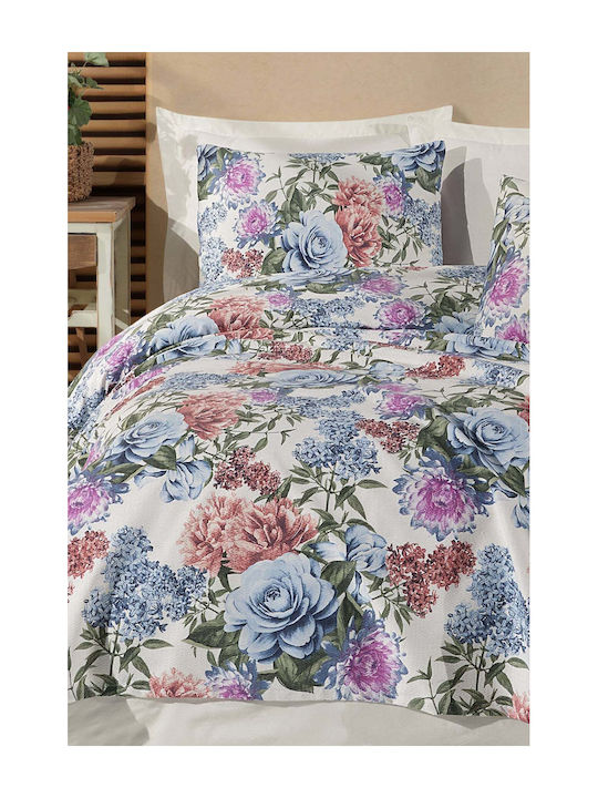 SteweHome Κουβέρτα Πικέ Μονή 160x230εκ. Μπλε