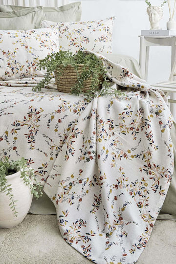 SteweHome Κουβέρτα Πικέ Μονή 160x230εκ. Λευκή