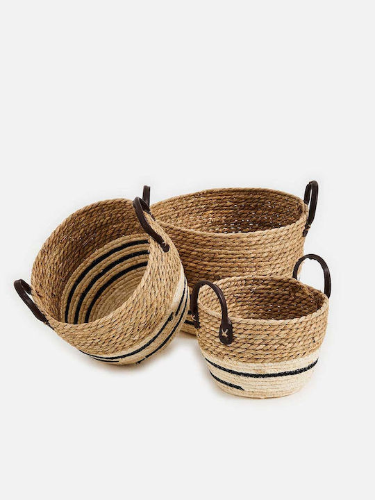 SteweHome Decorative Wicker Basket Brown 35x50x32cm