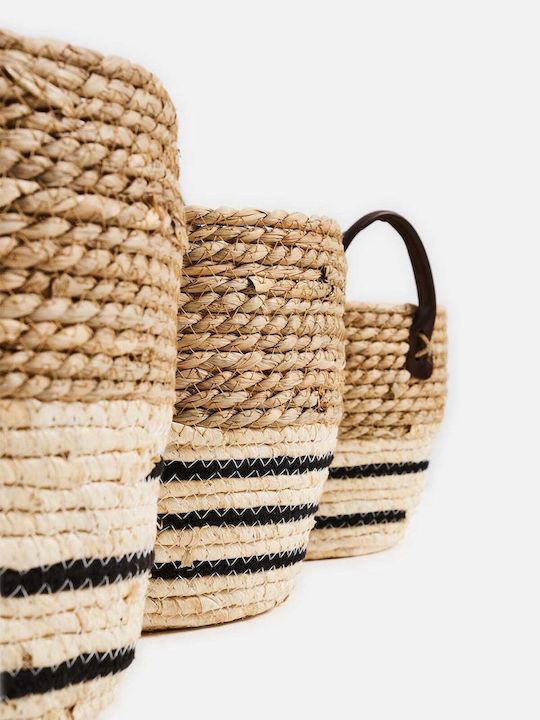 SteweHome Decorative Wicker Basket Brown 35x50x32cm