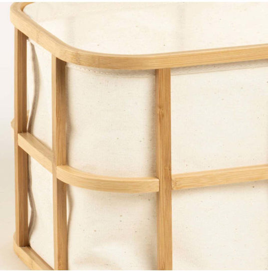 SteweHome Decorative Bamboo Basket Multicolour 32x23x20cm