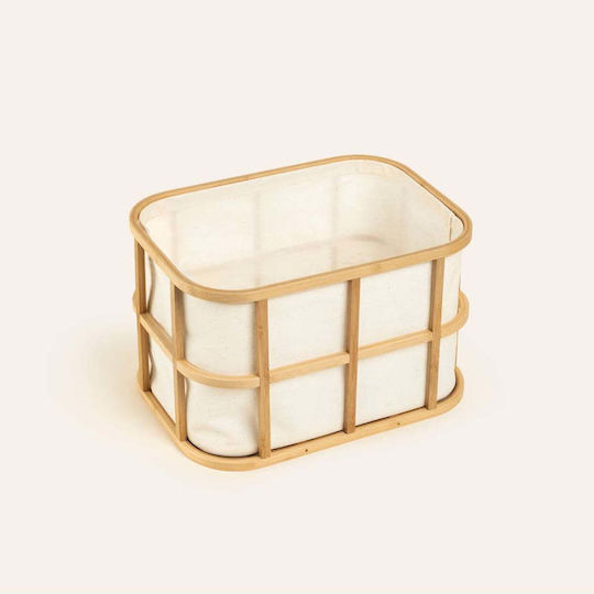 SteweHome Decorative Bamboo Basket Multicolour 32x23x20cm