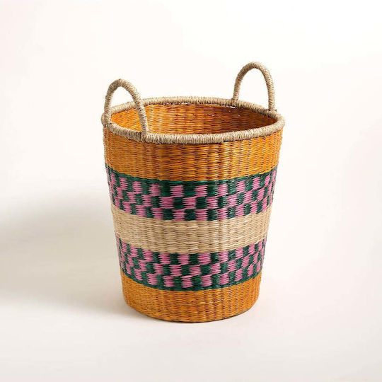 SteweHome Decorative Wicker Basket Multicolour 33x35cm