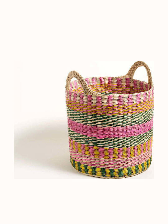 SteweHome Decorative Wicker Multicolour Basket 31x29cm