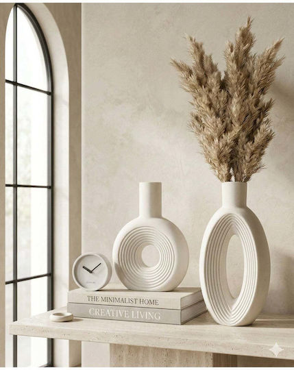 SteweHome Set White Decorative Vases