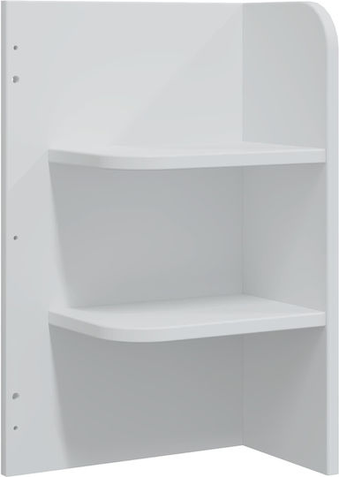 Floor-standing Makeup Dressing Table from Solid Wood White with Mirror 76x50x143cm