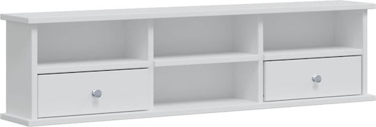 Floor-standing Makeup Dressing Table from Solid Wood White with Mirror 100x50x103.5cm