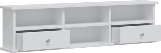 Bodenstehende Schminktisch aus Massivholz Weiß mit Spiegel 100x50x103.5cm