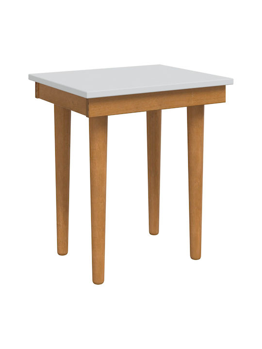Bodenstehende Schminktisch aus Massivholz Weiß mit Spiegel 100x50x103.5cm