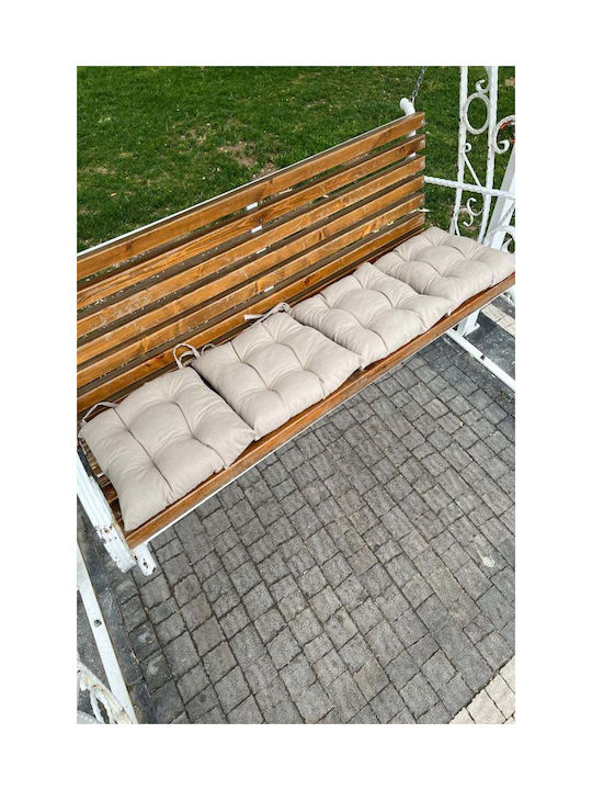 SteweHome Μαξιλάρι Καρέκλας Κήπου Μπεζ 4τμχ 40x40εκ.