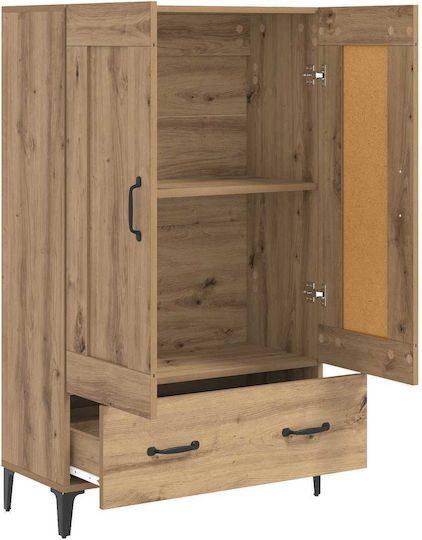 Bodenvitrine fürs Wohnzimmer aus Spanplatte Braun 70x31x115 cm