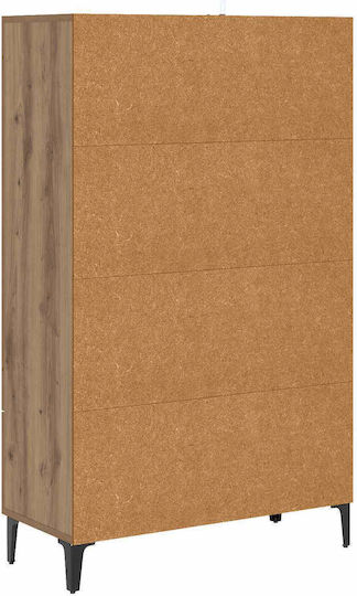 Bodenvitrine fürs Wohnzimmer aus Spanplatte Braun 70x31x115 cm