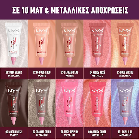 NYX Professional Makeup Matte Lidschatten in Creme-Form mit Beige Farbe 6ml