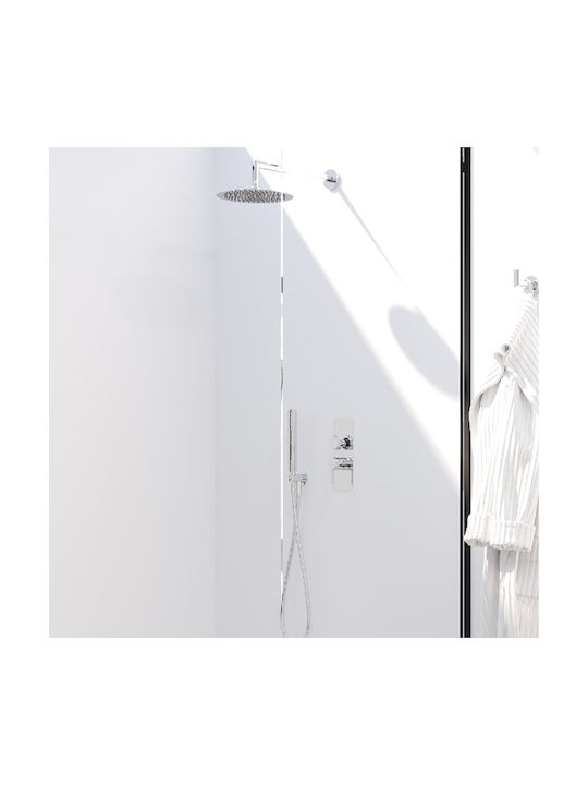 AQG Built-In Mixer & Shower Head Set for Shower Silver