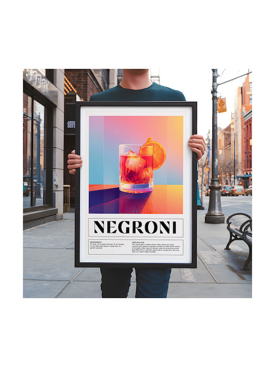Poster Negroni Cocktail Pst25471 30cm X 40cm-71117pd155157
