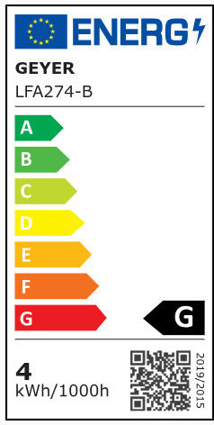 Geyer LED Glühbirne 4W für E27 Fassung und Form A60 Rot 120lm