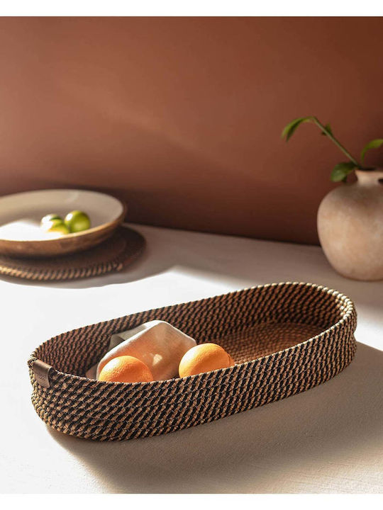 SteweHome Fabric Beige Storage Basket 22x48x7.5cm