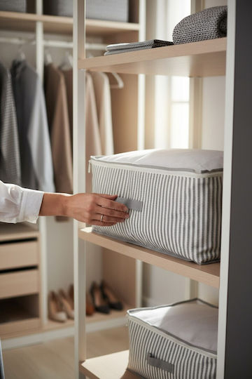SteweHome Clothing Storage Case for Knitwear Duvet in White Colour 60x40x20cm 6 Pieces
