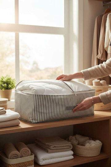 SteweHome Clothing Storage Case for Knitwear Duvet in White Colour 60x40x20cm 6 Pieces