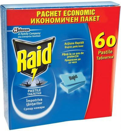 Raid Репелентни Таблетки 60 Броя Raid Репелентни Таблетки 60 Броя