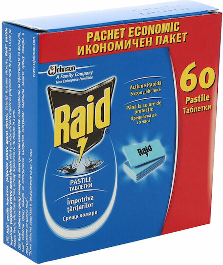 Raid Репелентни Таблети За Комари 60 Бройки