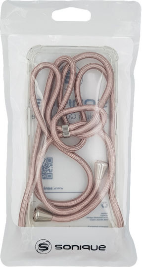 Silicone Case Cord Sonique Armor Clear Google Pixel 9 Pro XL 5G Rose Gold Satin