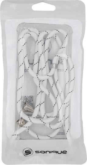 Silicone Case Cord Sonique Armor Clear Motorola Moto G06 4G Moto G06 Power 4G Rainbow White