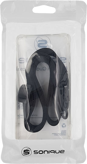Silikon Handyhülle Strap Sonique Armor Klar Honor Magic8 Lite 5g Schwarze