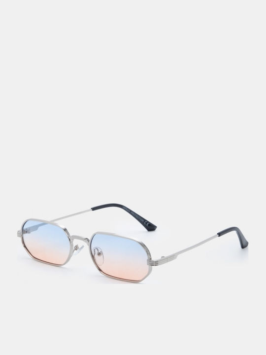 Luigi Unisex Sunglasses With Light Blue Metallic Frame 4842576