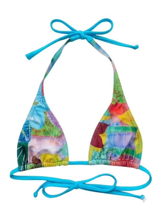 Topuri De Bikini Triunghi Floral Violet
