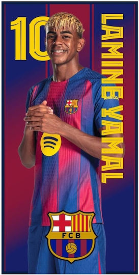 Sevenworld Gift Set Football F.C Barcelona Kids' Blue Football Beach Towel 140x70cm
