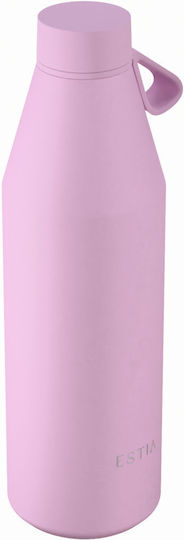 Estia Flow Save the Aegean Recyclable Thermos Bottle Stainless Steel BPA Free 800ml Lavender