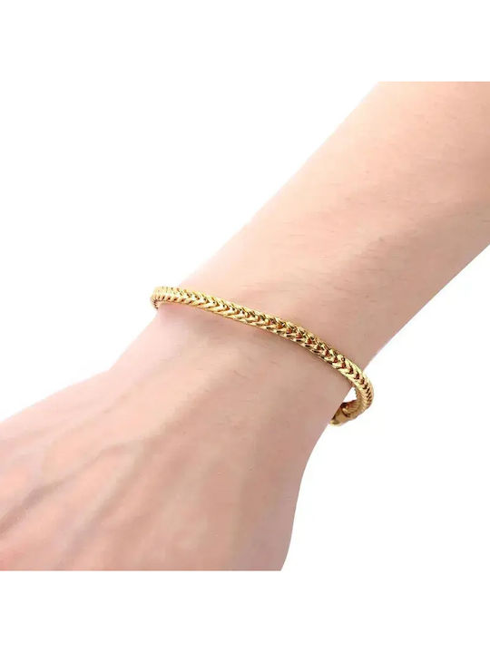 Men's Hand Chain Made of Gold Plated Steel