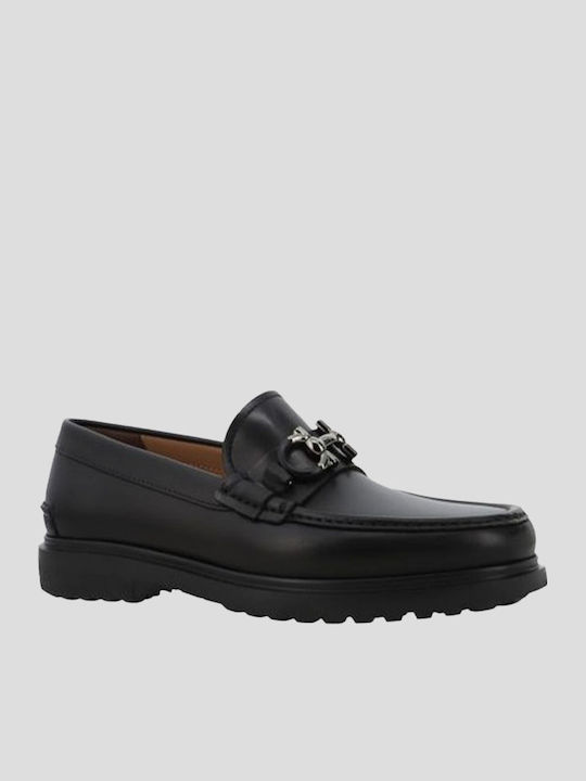 Leather Men's Loafers in Black Colour 02C499 READY