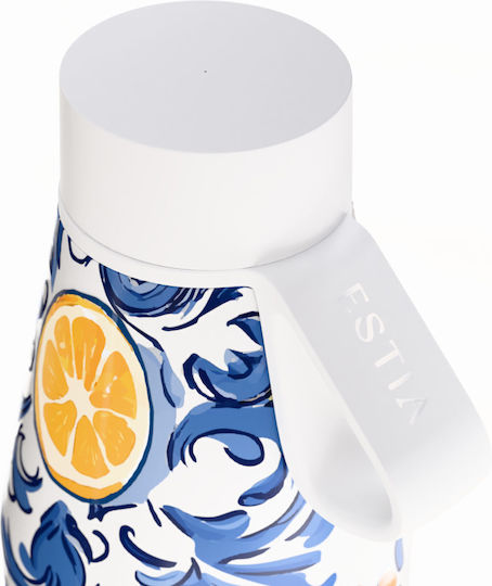 Estia Flow Save the Aegean Рециклируема Бутилка Термос Неръждаема стомана Без BPA 500ml Amalfi Coast