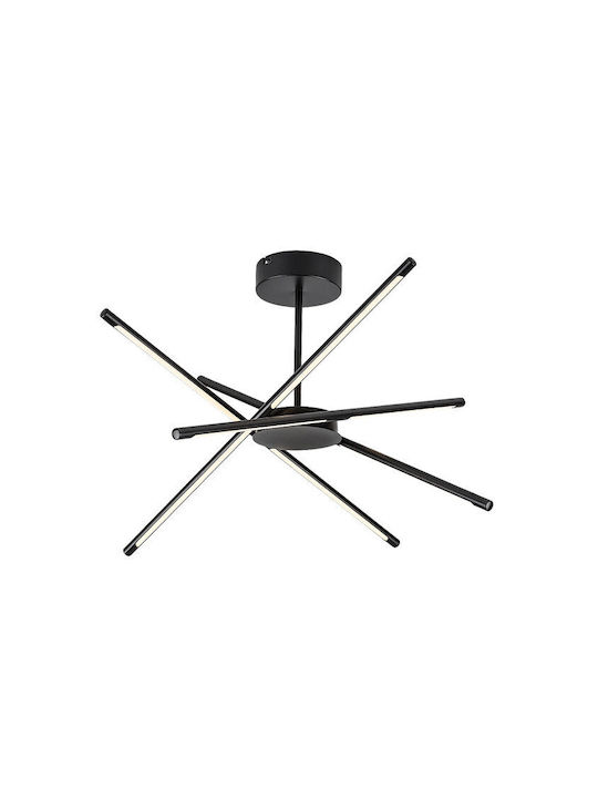 Rabalux Black Pendant Ceiling Light LED with Warm White Light 28x28cm