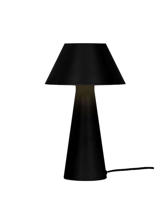 Viokef Dona Metal Table Lamp for Socket E27 with Black Shade and Base
