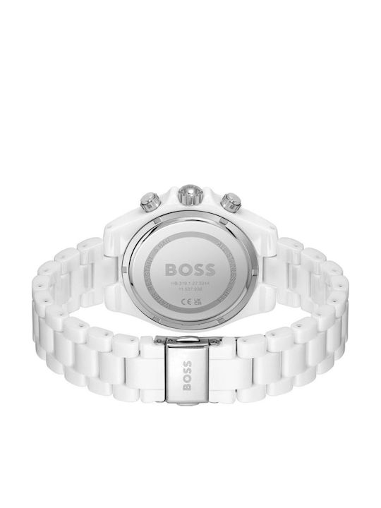 Boss Women's Watch 38mm Battery Powered with White Ceramic Bracelet