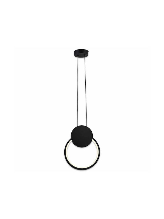 Pakketo Ganden Black LED Pendant Light with Natural White Light 26.5x26.5x20cm