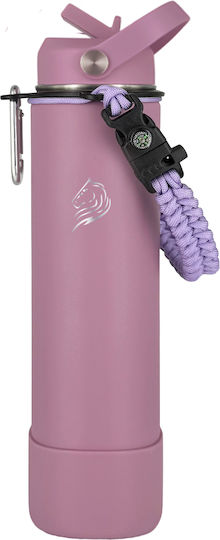 Cool'NMore Μπουκάλι Θερμός Ανοξείδωτο BPA Free 750ml Velvet με Καλαμάκι, Λαβή, Επιστόμιο και Θηλιά