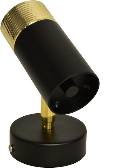 Eko Light Einzel Spot mit Fassung GU10 in Schwarz Farbe