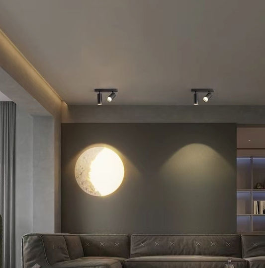 Alista Home Double Spot with Socket GU10 in Black Color