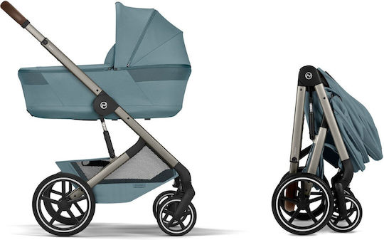Cybex Balios S Lux Reversible 2 in 1 Baby Stroller Suitable for Newborn Stormy Blue 11.2kg