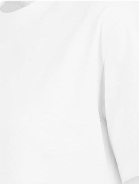 TB1555 Women's Summer Crop Top Cotton Short Sleeve White