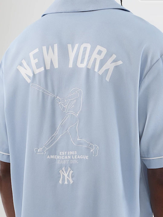 Mlb Kurzärmeliges Herrenhemd Hellblau