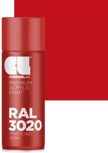 Cosmos Lac Спрей Боя Premium Акрилен с Блестящ Ефект Червен 3020 400ml