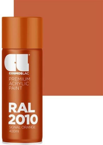 Cosmos Lac Spray Paint Premium Acrylic with Shiny Effect Orange 400ml