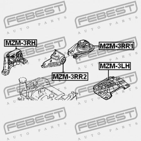 Febest Motorhalterung Für Mazda 3 Bk 2003-2006 Eu Bp4n-39-010c