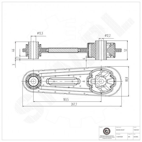 Πίσω Βάση Κινητήρα Dacia Duster Logan Nissan Note Micra Iii 112387053r