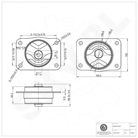 Αριστερό Στήριγμα Κινητήρα Suzuki Sx4 11620-79j00